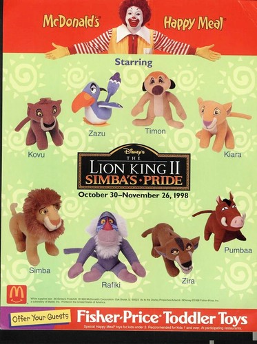 1998 lion king simba - lion, ii
